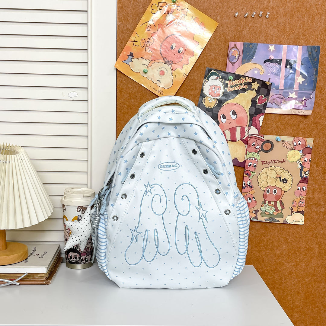 Whimsical Character Print Backpack Stornfield