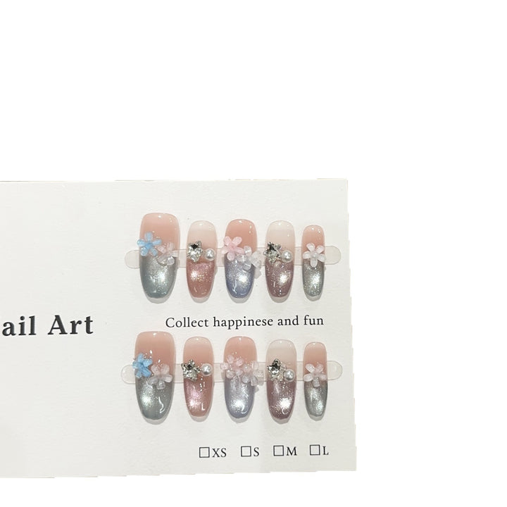 Decorative Floral Press-On Nail Art