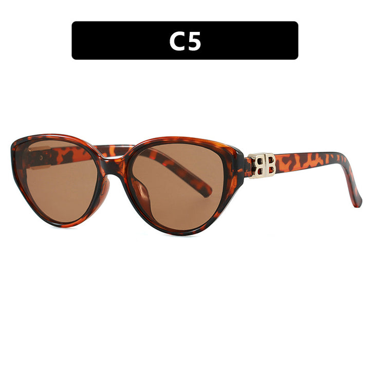 Women's fashionable cat-eye sunglasses with elegant metal frame and UV protection Stornfield