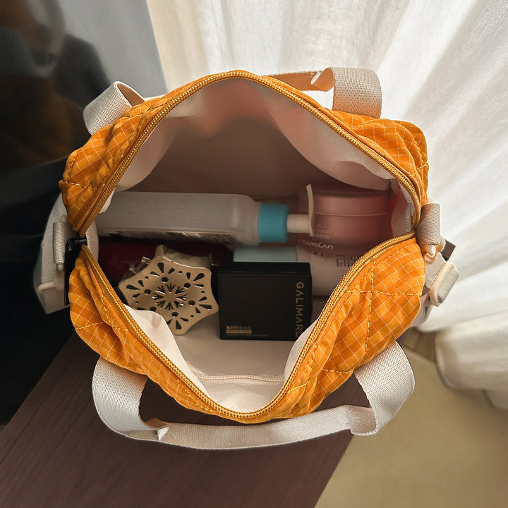 Quilted Multi-Pocket Crossbody Bag