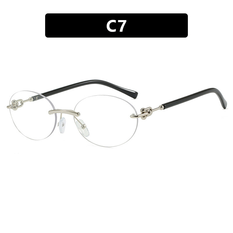 Women oval sunglasses with luxurious metal frame and mirrored lenses Stornfield