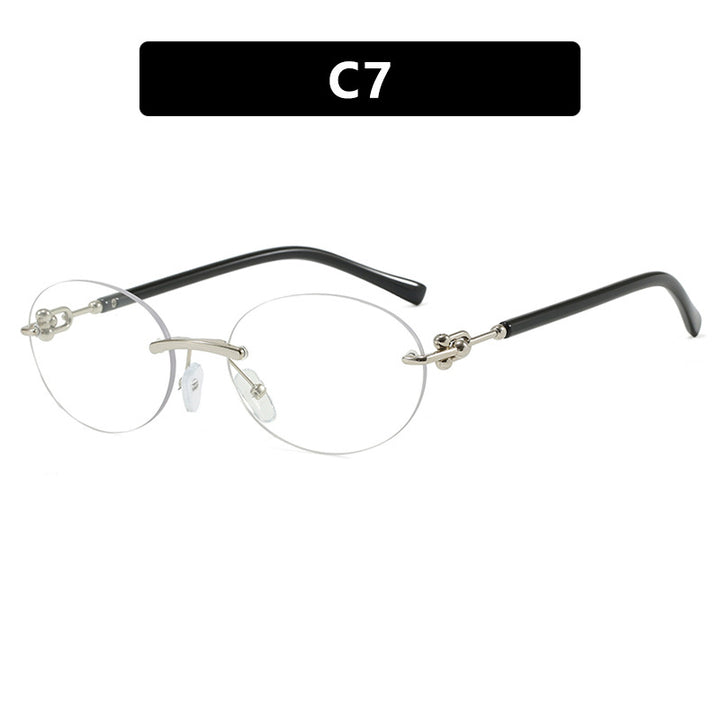 Women oval sunglasses with luxurious metal frame and mirrored lenses Stornfield