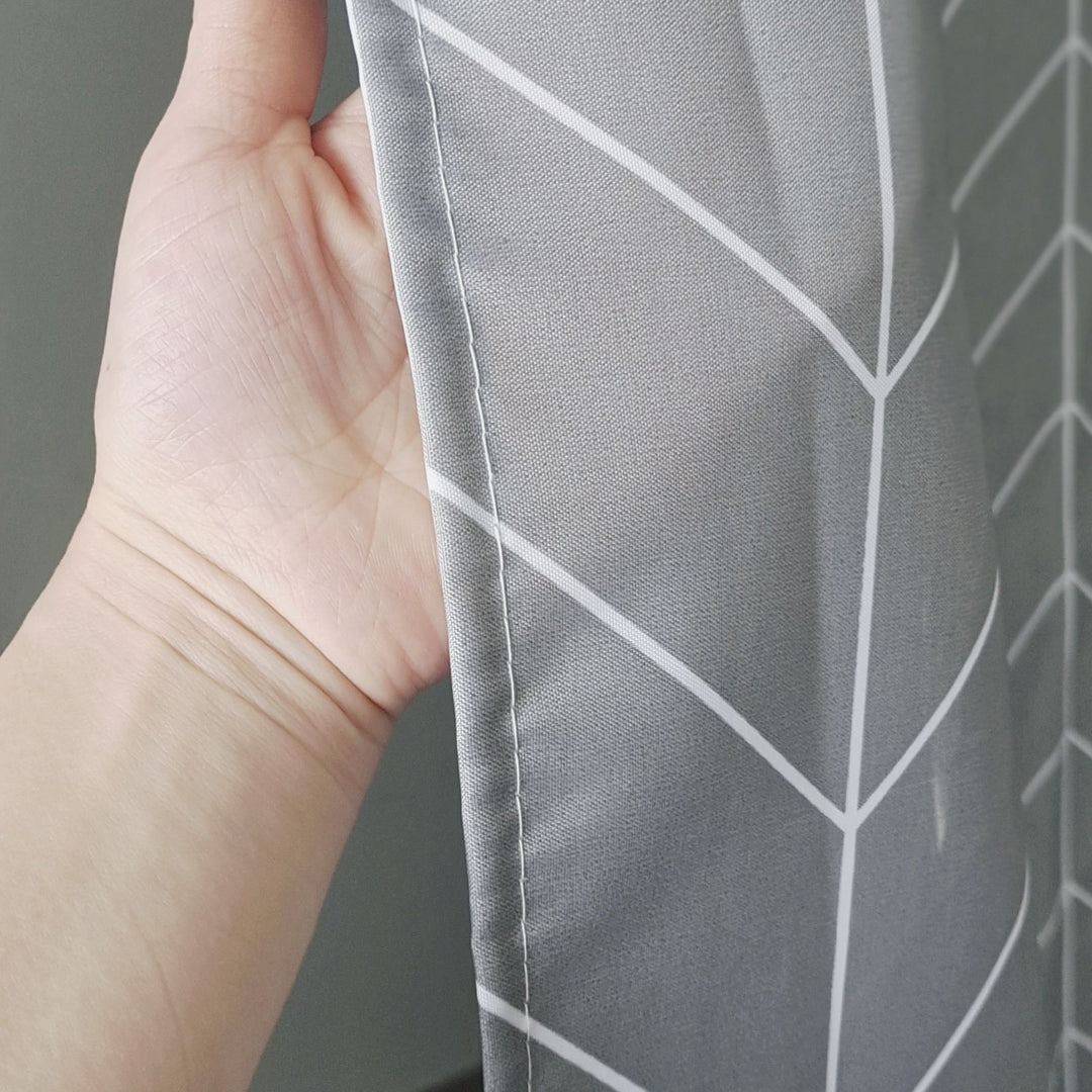 Chevron Patterned Fabric Shower Curtain Stornfield