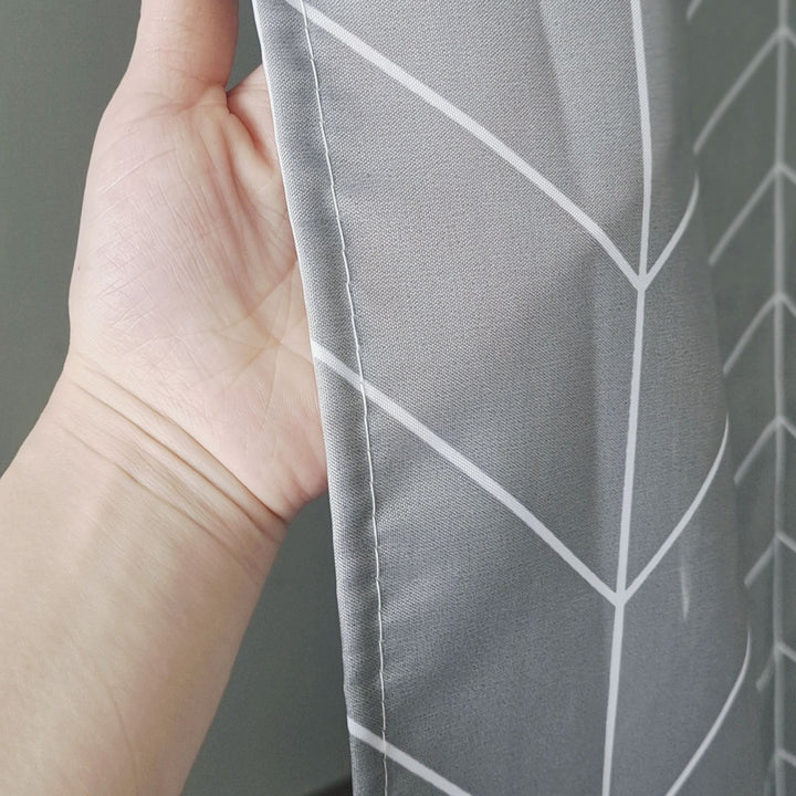Chevron Patterned Fabric Shower Curtain Stornfield