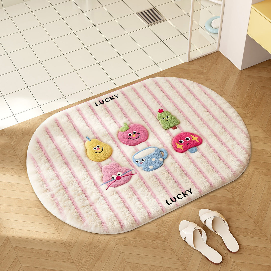Whimsical Animal-Themed Plush Bath Mat