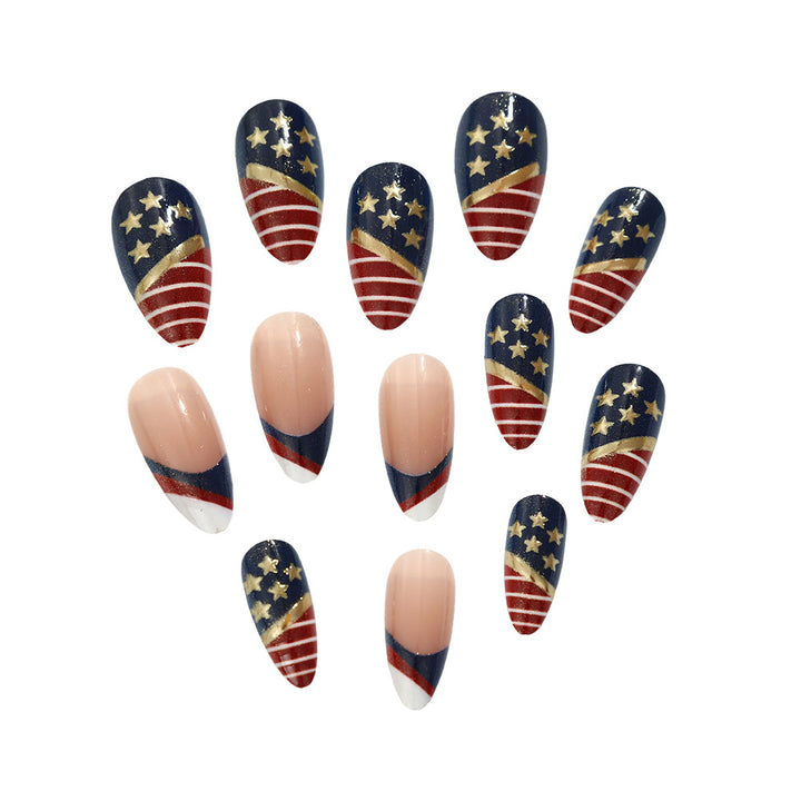 Artful nail tips in patriotic design Stornfield