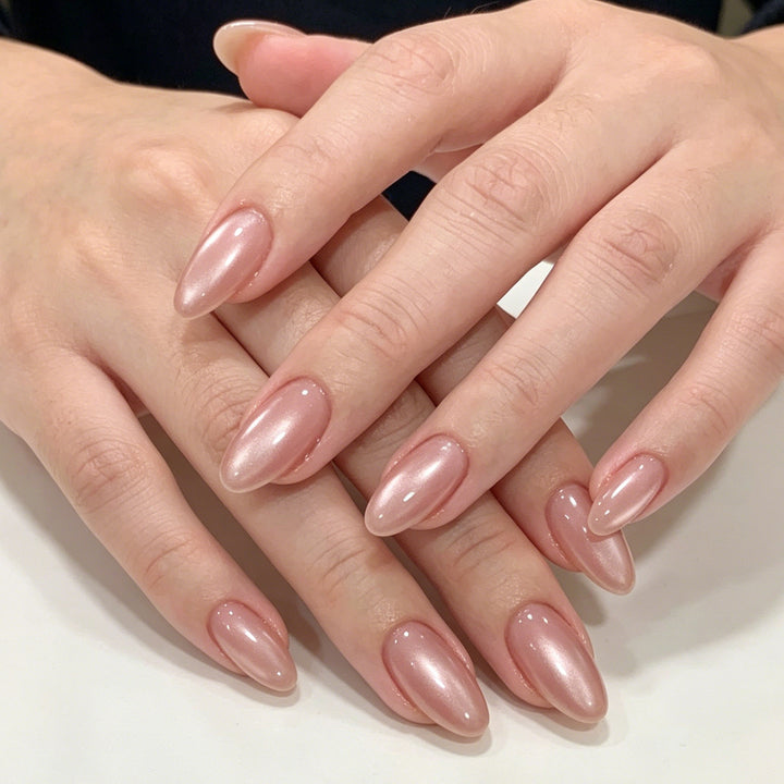 Elegant Almond-Shaped Gel Nail Enhancements Stornfield