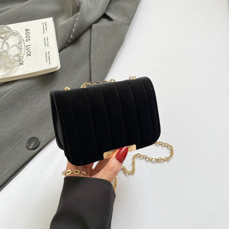 Elegant Quilted Velvet Crossbody Bag Stornfield