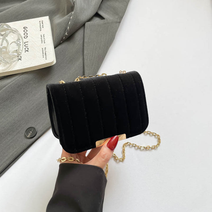 Elegant Quilted Velvet Crossbody Bag Stornfield