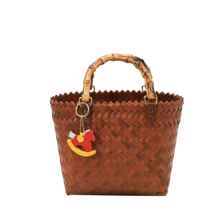 Handcrafted basket bag with bamboo handles Stornfield