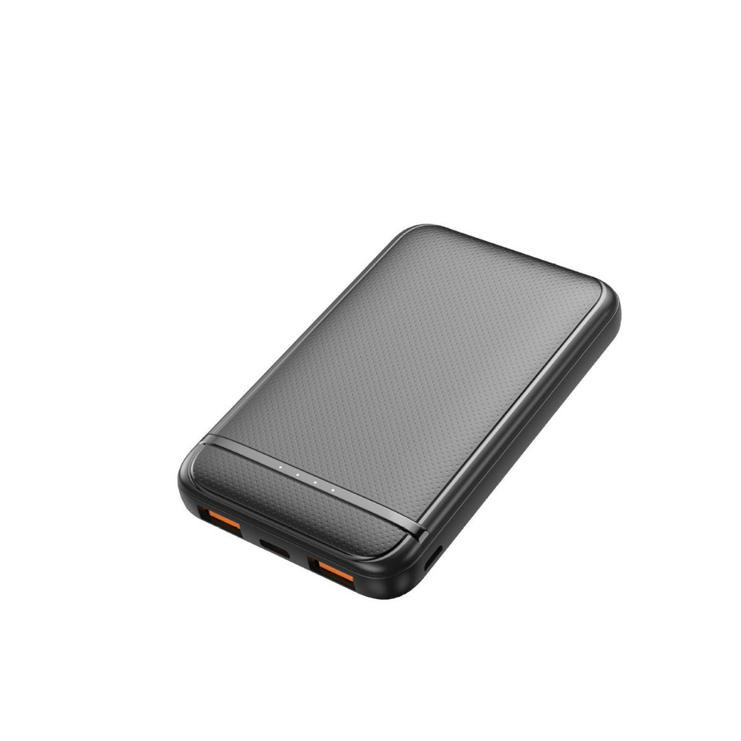 Portable power bank with elegant texture and digital charging indicator Stornfield