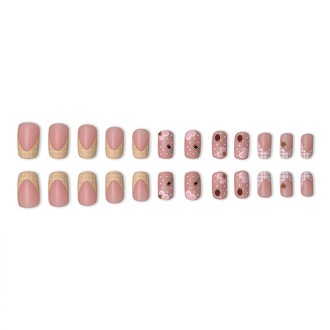 Artistic Floral-Themed Press-On Nails Stornfield