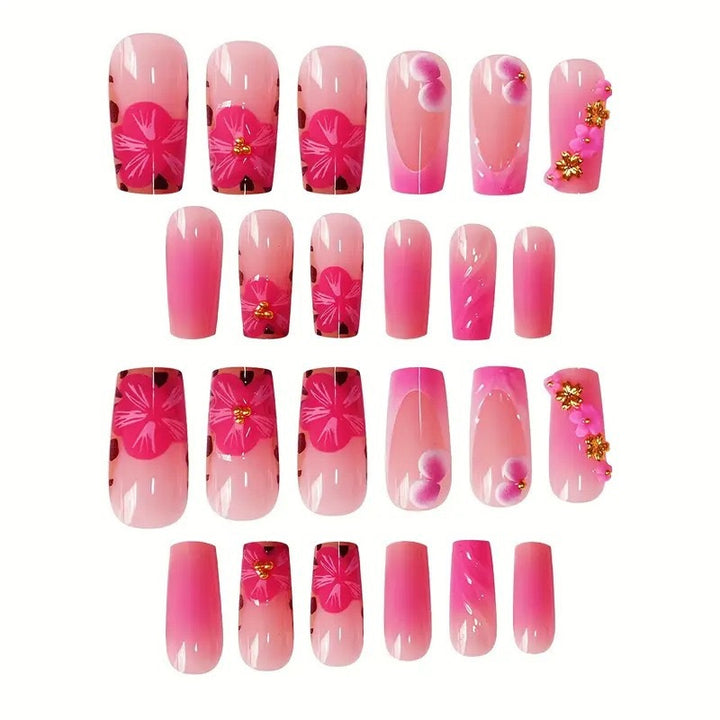 Floral Acrylic Nail Art Enhancements Stornfield