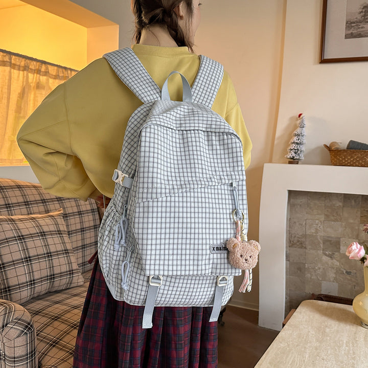 Stylish Grid Pattern Backpack Stornfield