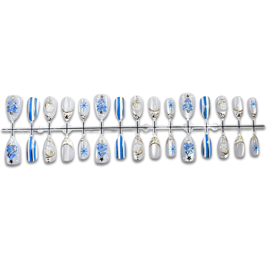 Chic Decorative Press-On Nail Art Set