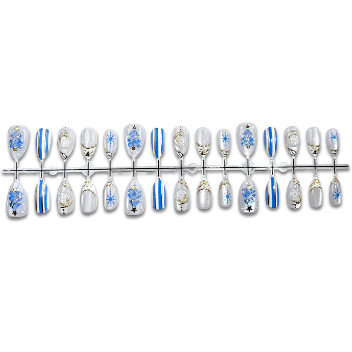 Chic Decorative Press-On Nail Art Set