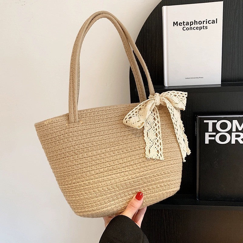 Women's handbag with decorative crochet tape Stornfield