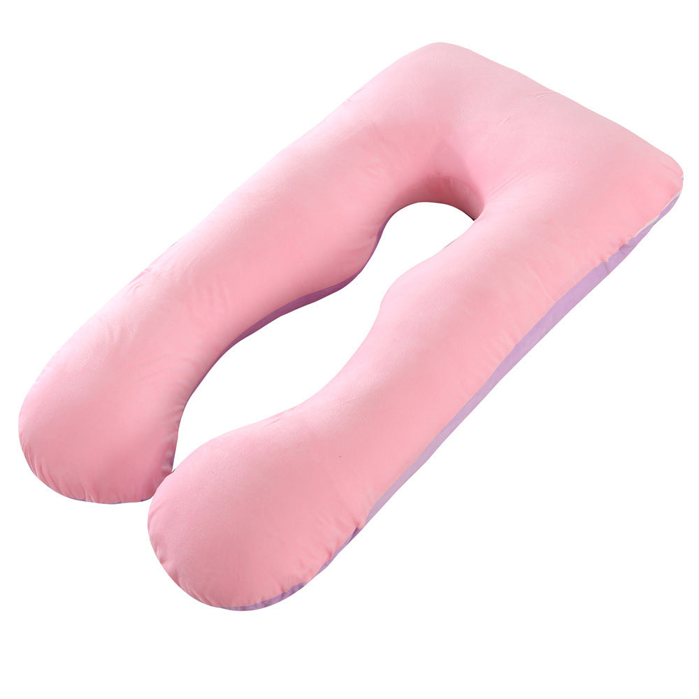 full-body U-shaped pregnancy support pillow with ergonomic lumbar and hip contour and removable breathable cover Stornfield