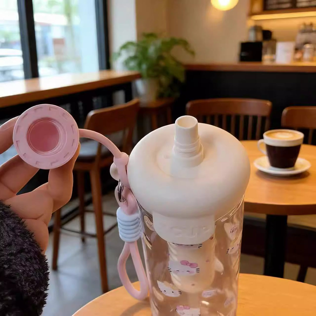 Women's water bottle with cheerful design and practical carrying handle Stornfield