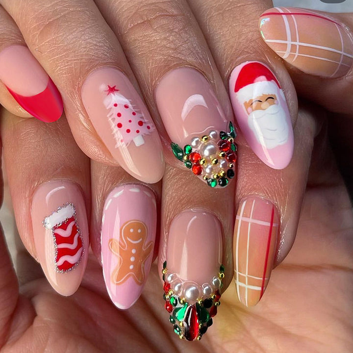 Creative Christmas Art Nail Set with Festive Motifs Stornfield
