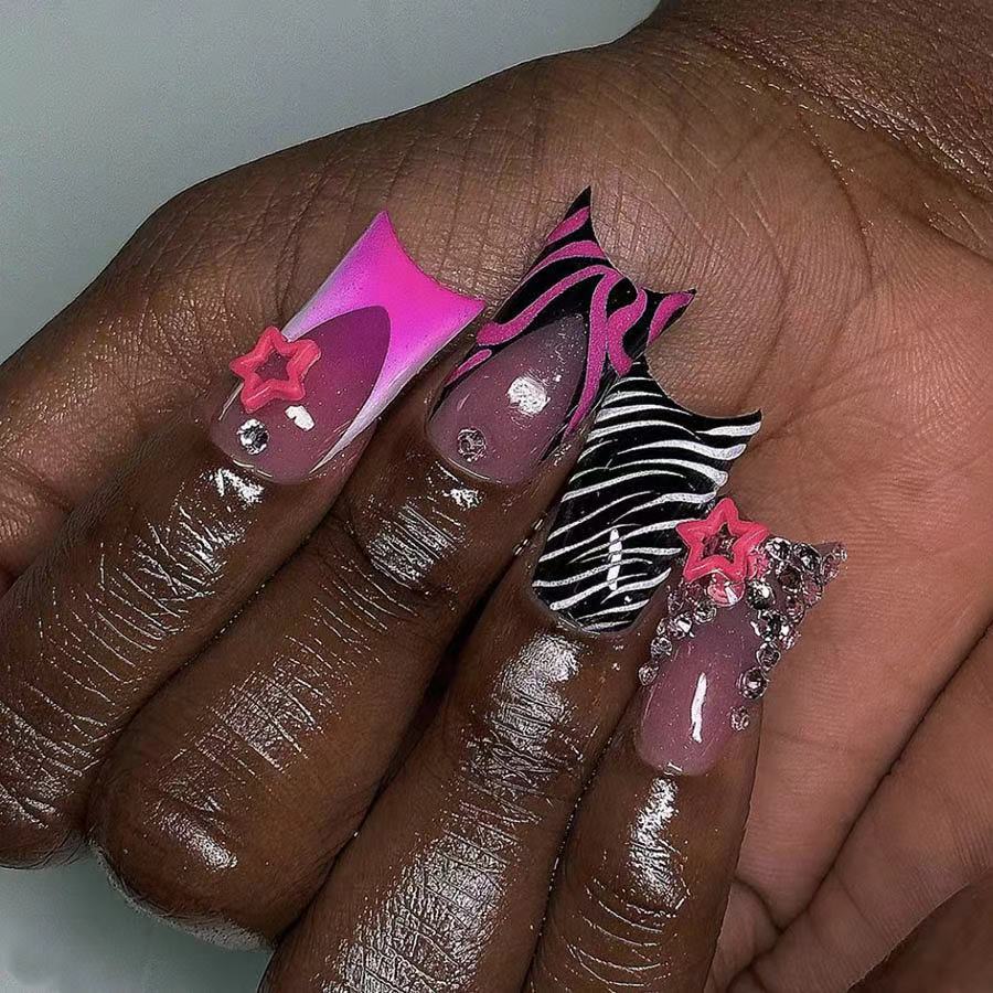 Artistic Glitter Nail Extensions Stornfield