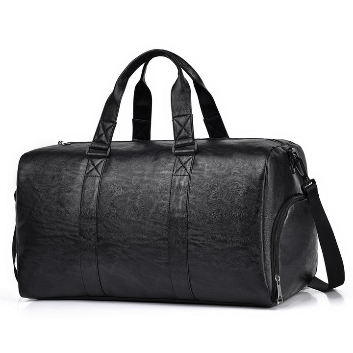 Travel bag made of high-quality leather with robust carrying handles Stornfield