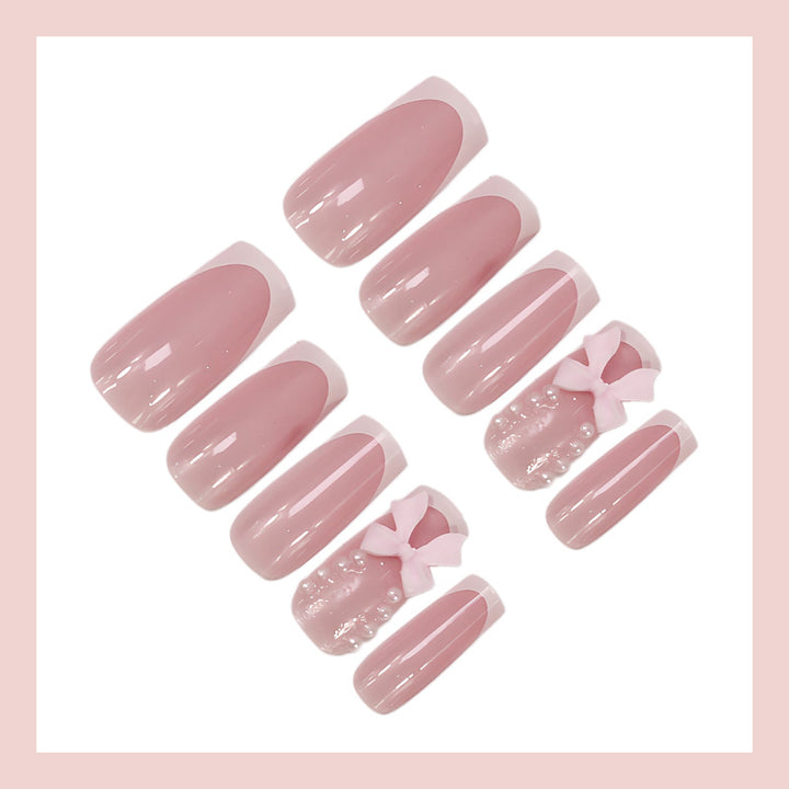Acrylic nail set with trendy 3D decorations and elegant accents Stornfield