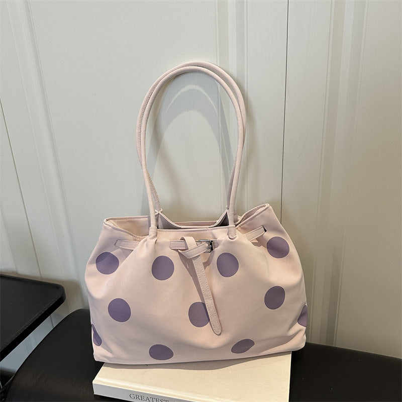 Stylish Polka Dot Patterned Tote Bag