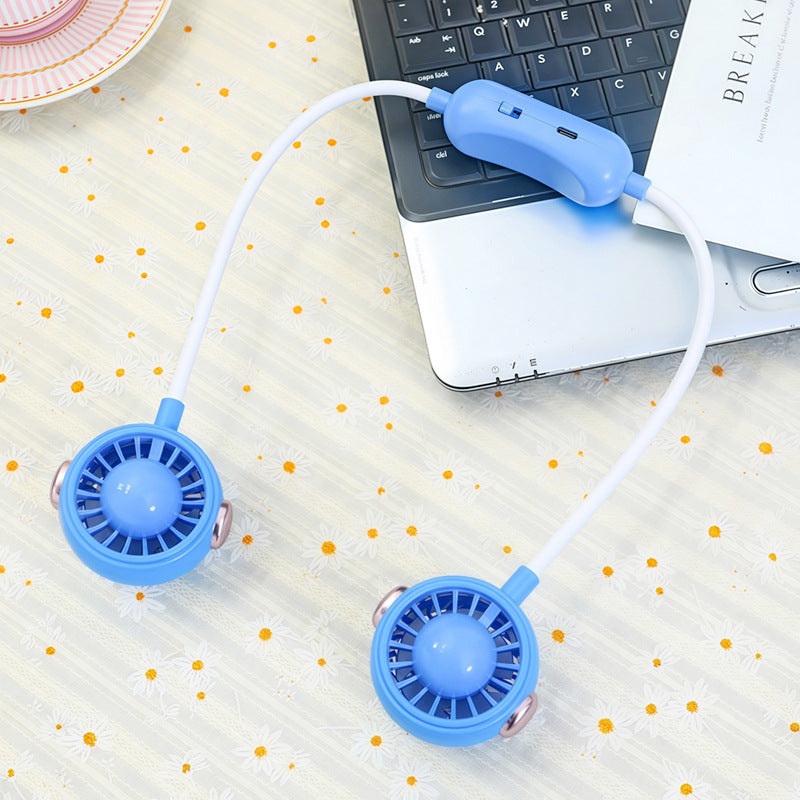 Women's Portable USB Neck Fan with Flexible Holder Stornfield