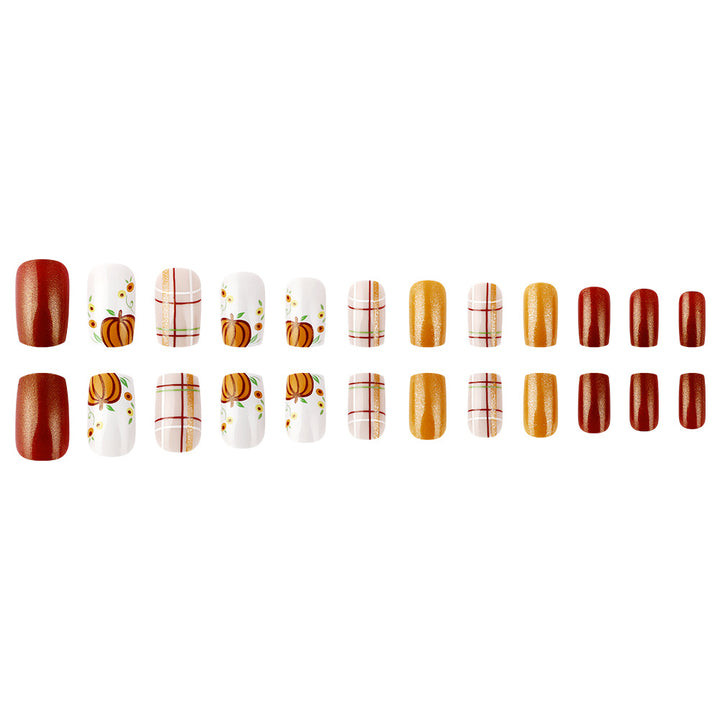 Seasonal Pumpkin-Themed Nail Art Set Stornfield