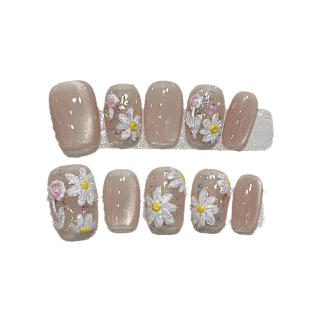 Floral-Inspired Press-On Nail Art Set Stornfield