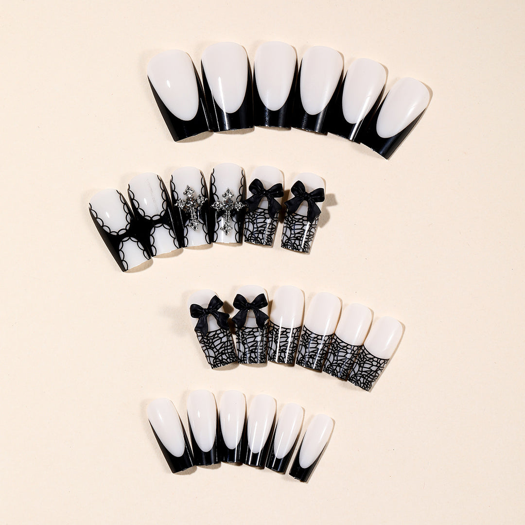 Gothic Inspired Stiletto Nail Art Extensions Stornfield