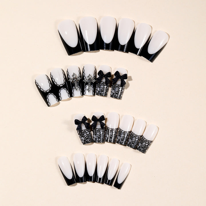 Gothic Inspired Stiletto Nail Art Extensions Stornfield
