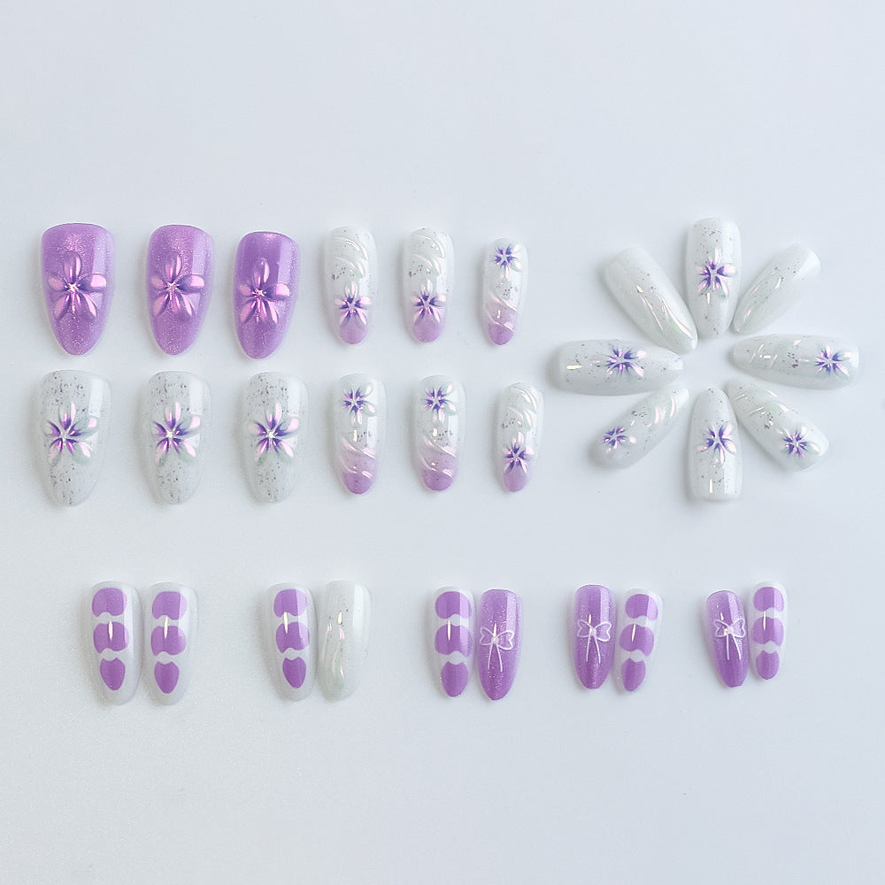 Decorative Floral Press-On Nail Collection Stornfield