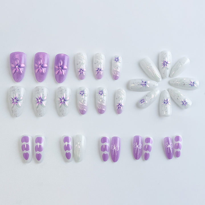 Decorative Floral Press-On Nail Collection Stornfield