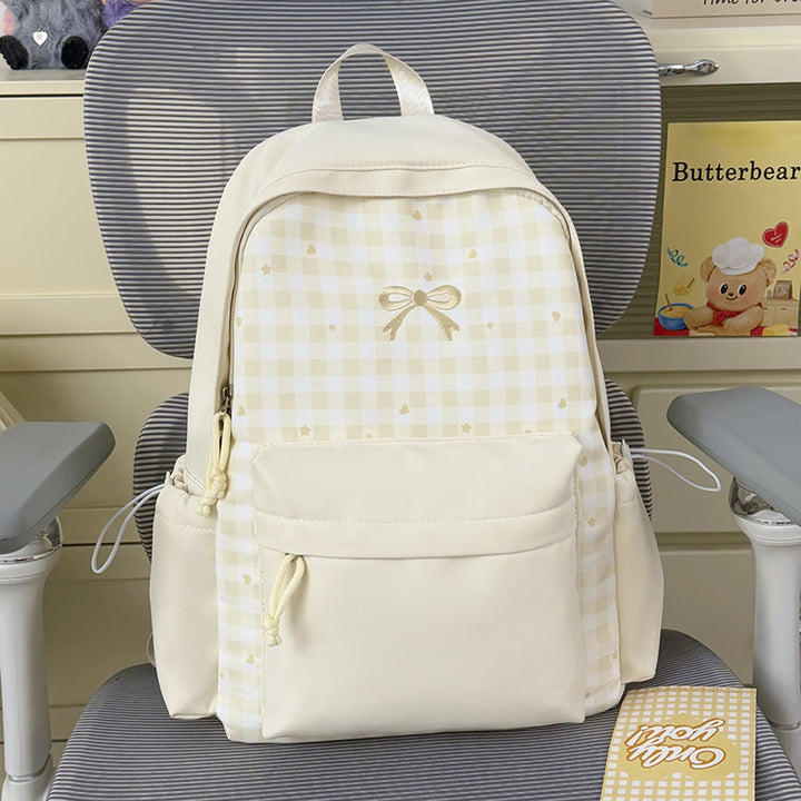 Checked Patterned School Backpack Stornfield