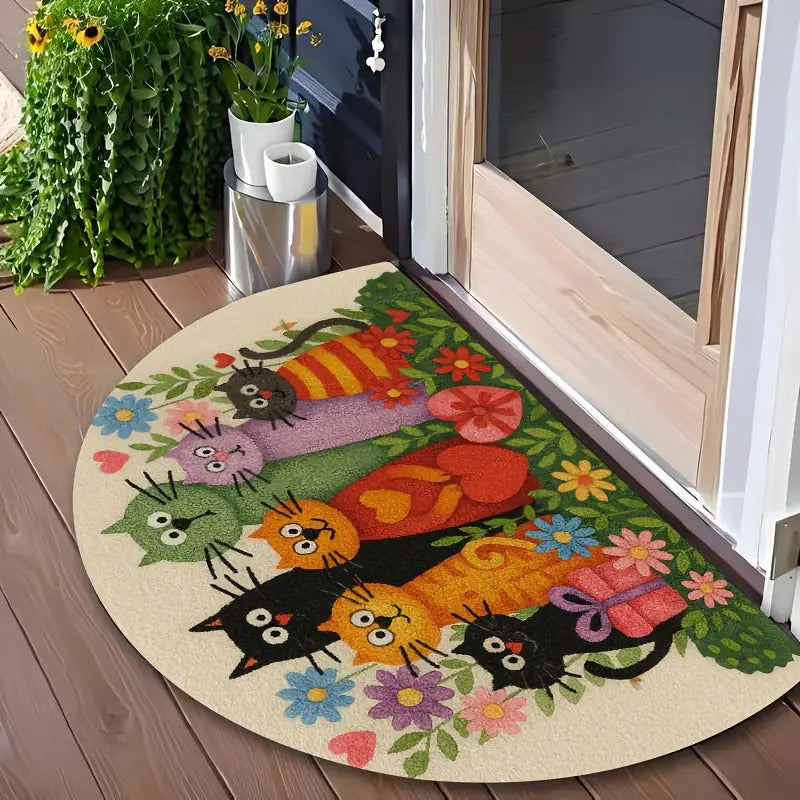 Cat-Themed Decorative Door Mat