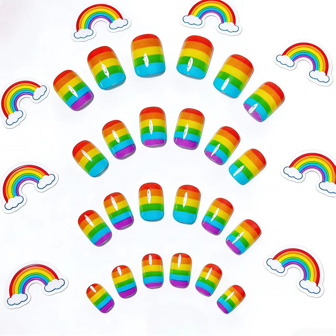 Creative Acrylic Nails in Rainbow Look Stornfield