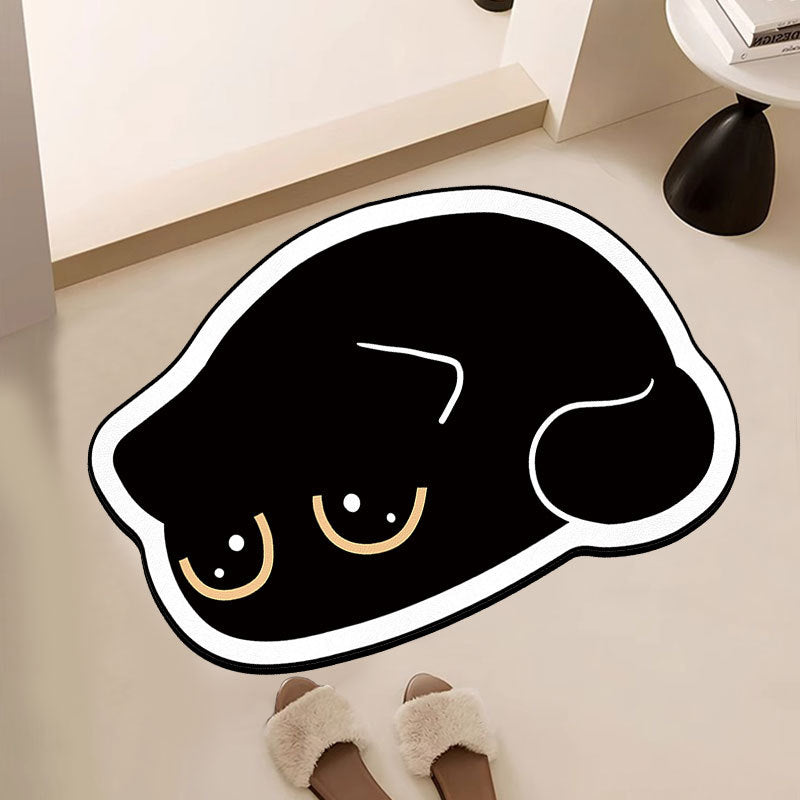Cartoon Cat-Shaped Bath Mat