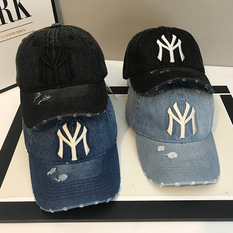 Men's Distressed Denim Baseball Cap Stornfield 1784188165