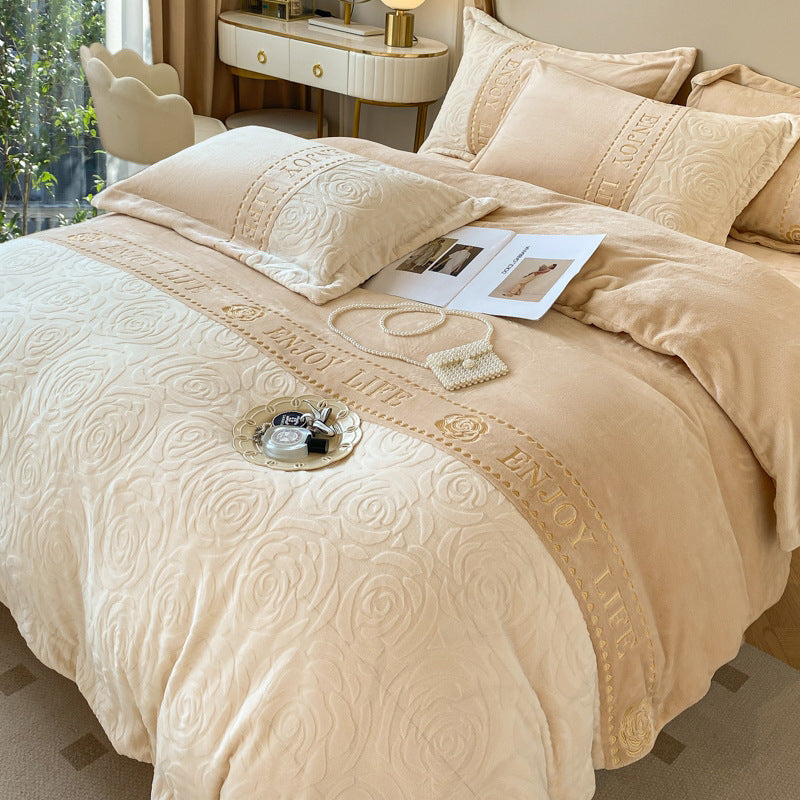 Plush Textured Duvet Cover Set
