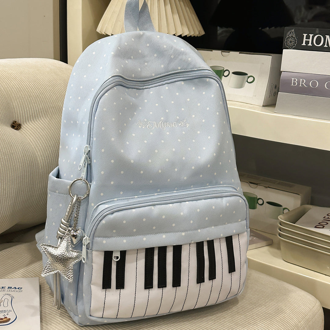 Musical-Themed Polka Dot Backpack Stornfield