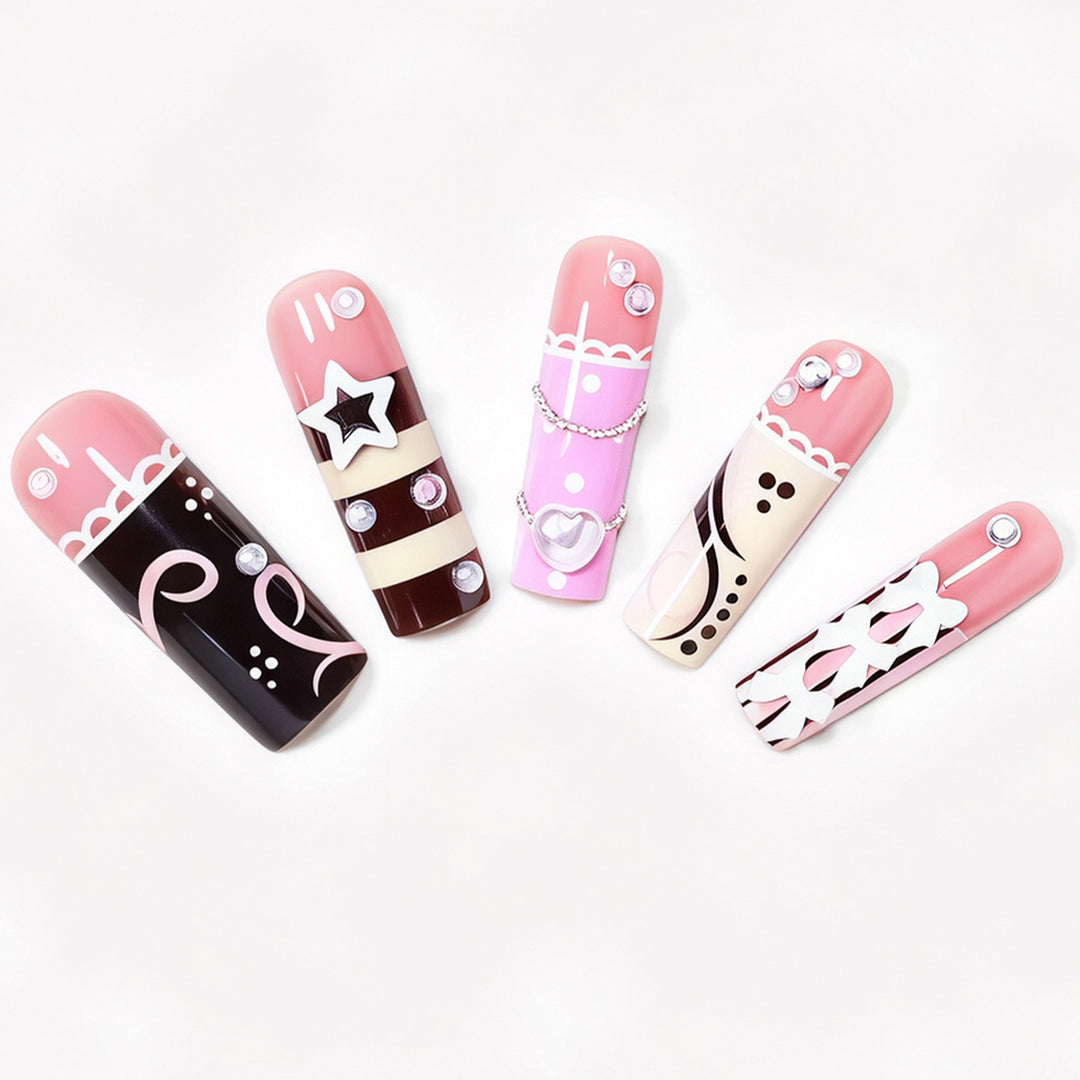 Artistic Statement Press-On Nail Design Stornfield