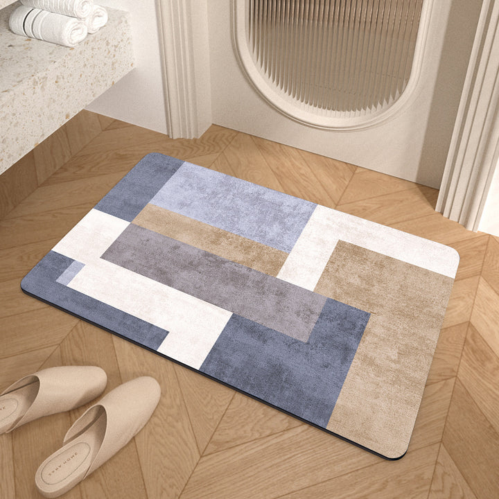 Geometric Pattern Soft Bath Mat Stornfield