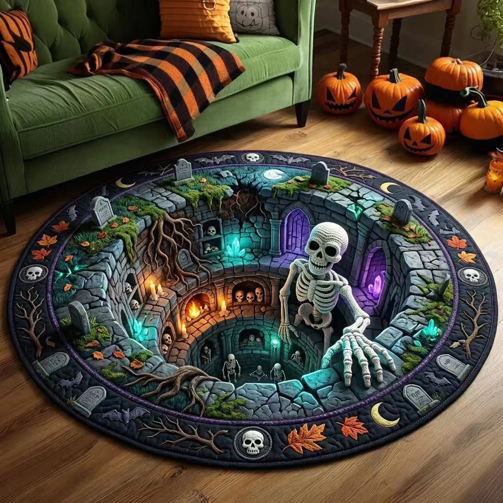 3D Pumpkin Themed Area Rug