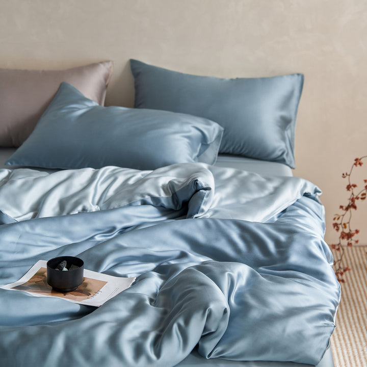 Luxurious satin bedding set with silky soft touch and extra soft pillowcases