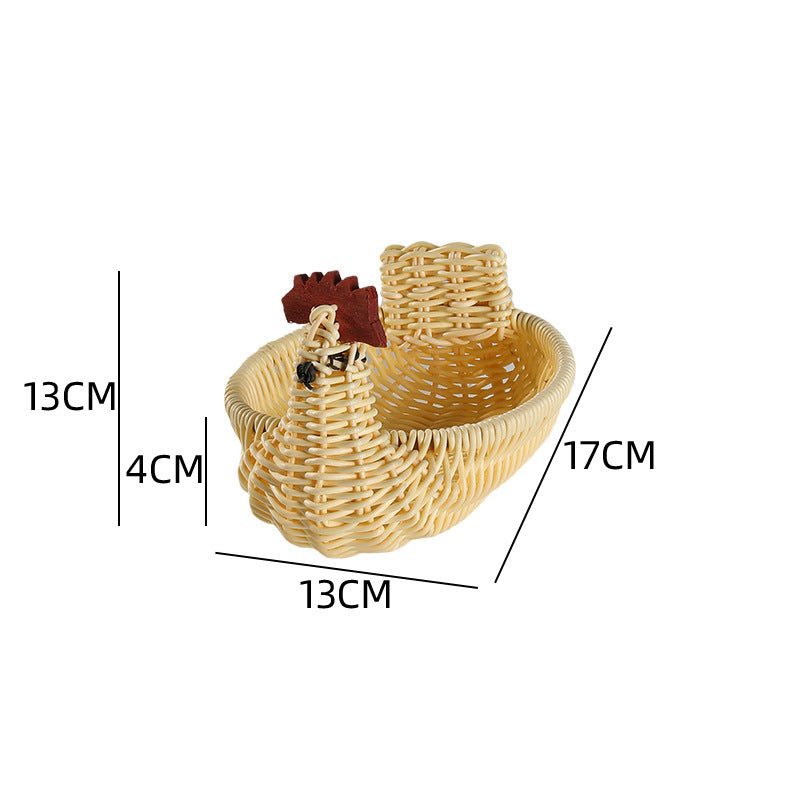Unisex Braided Decoration Basket in Duck Shape Stornfield