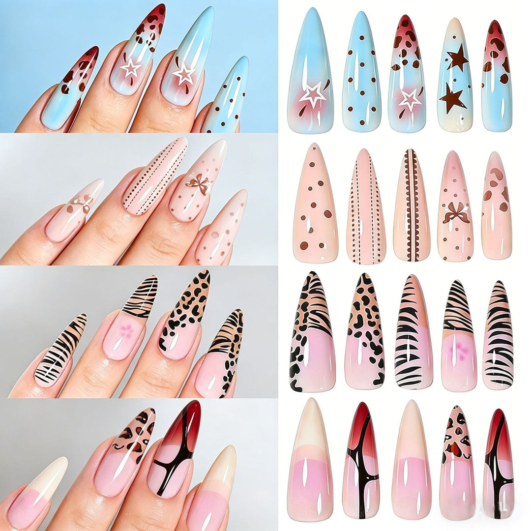Artistic Long Stiletto Press-On Nail Set Stornfield