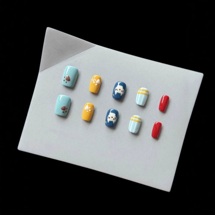 Decorative Character Press-On Nails Set