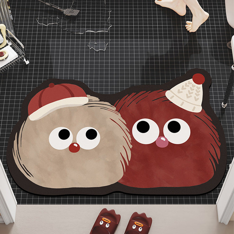 Cartoon-Themed Plush Bath Mat Stornfield